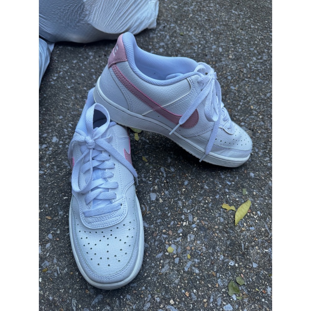 Nike Court Vision Low White Pink Sneakers Shoes CD5434-110 Womens 7.5
